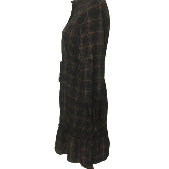 NWT Promesa Women's Vintage Inspired Dark Navy With Copper Striping Dress - Picture 3 of 9